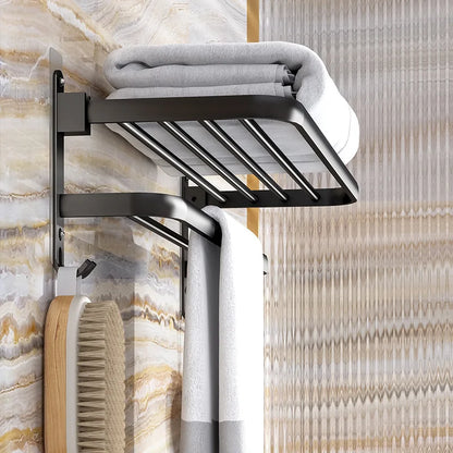 Foldable Towel Rack - No Drill Bathroom Space