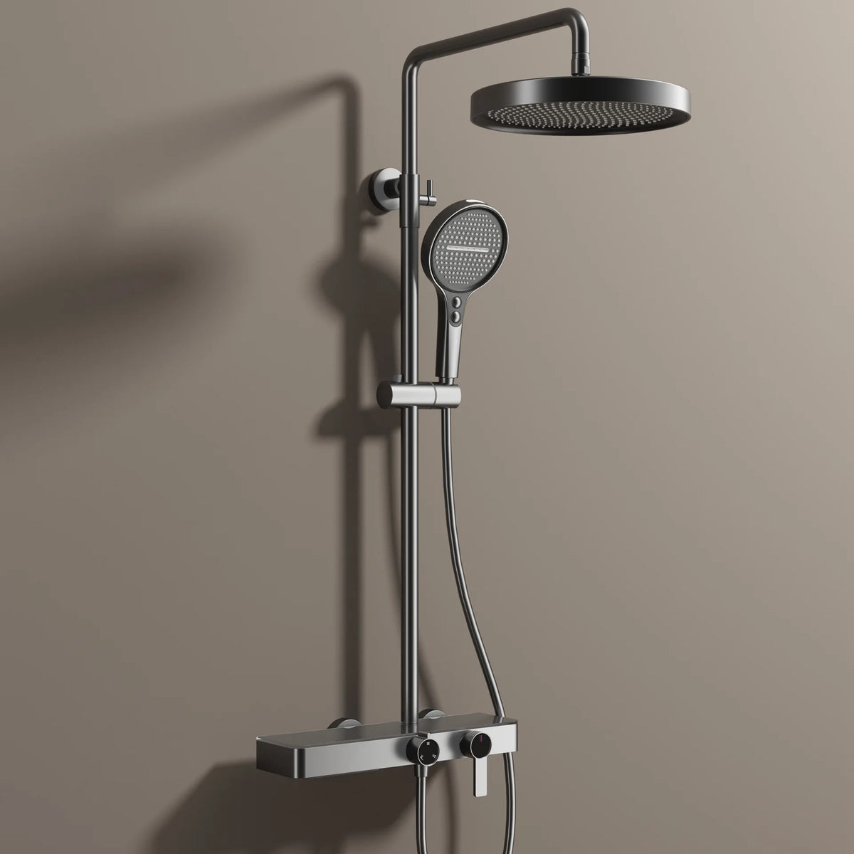 Pink Waterfall Piano Bathroom Shower 12 Inch Rainfall