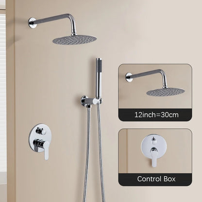 Black Brass Shower System Rain Shower Faucet Bathroom