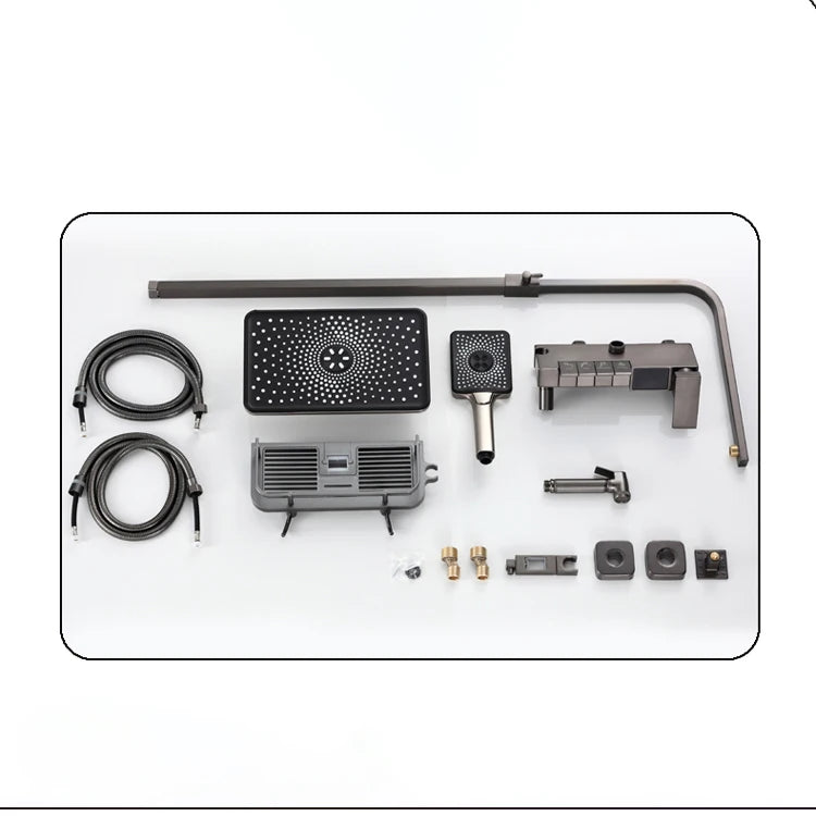 Piano Digital Display Thermostatic Bathroom Shower Cold Brass