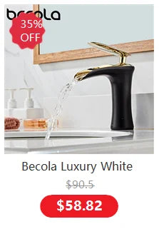 Becola All Copper Gold/Chrome/Brushed Duckbill Waterfall Faucet