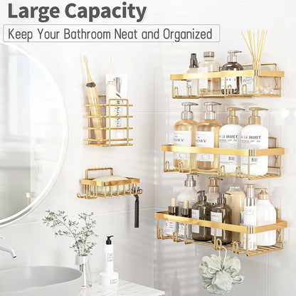 Shower Caddy Adhesive Pack Rustproof Stainless Steel Shower