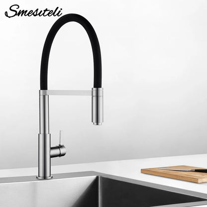 Smesiteli Faucets Round Matte Black Brass Handle Hole