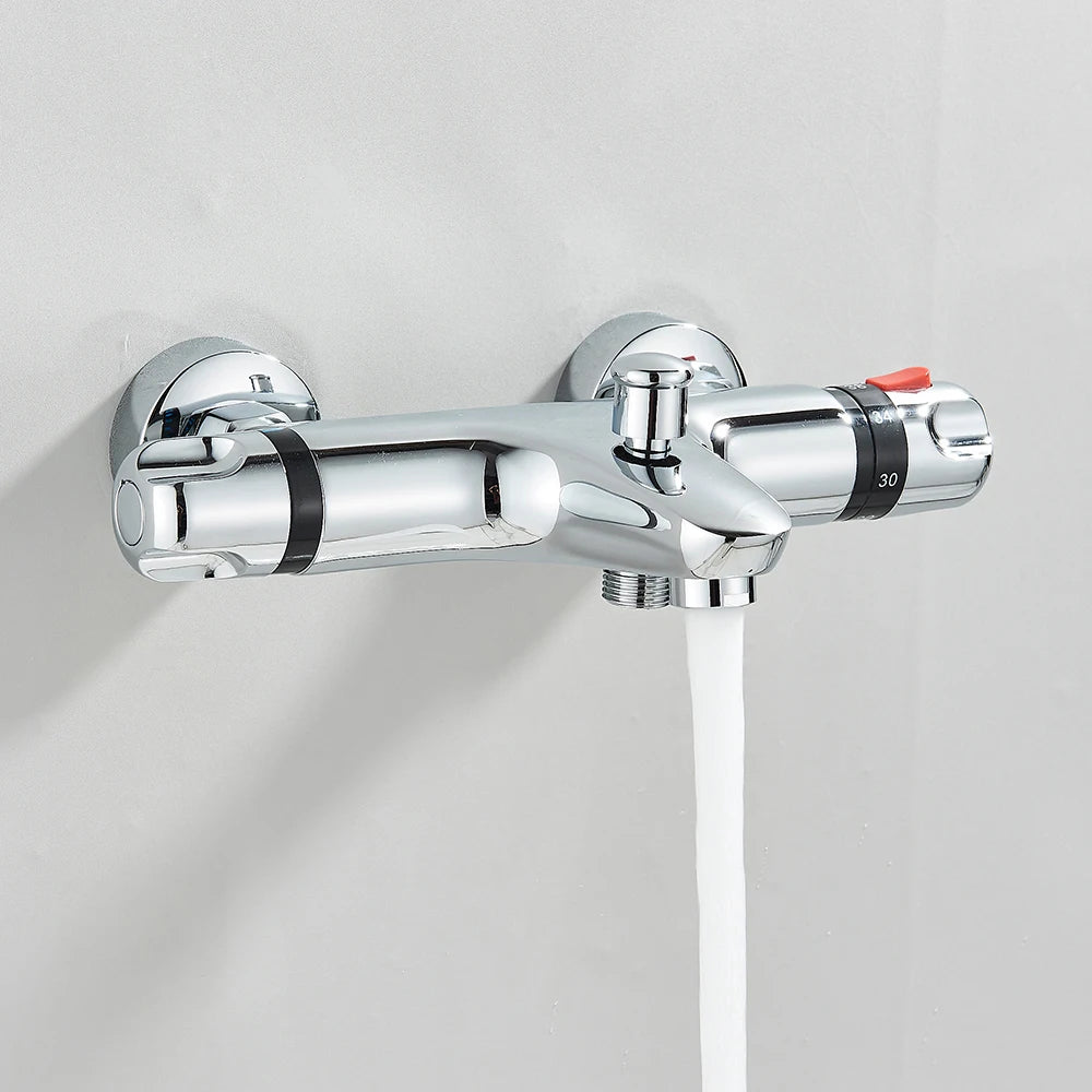 Chrome Thermostatic Shower Faucets Bathroom Thermostatic Mixer