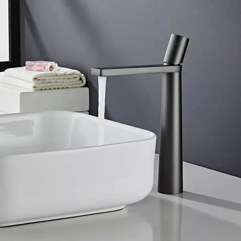 Black Bathroom Faucet Gray Basin Faucets & Cold