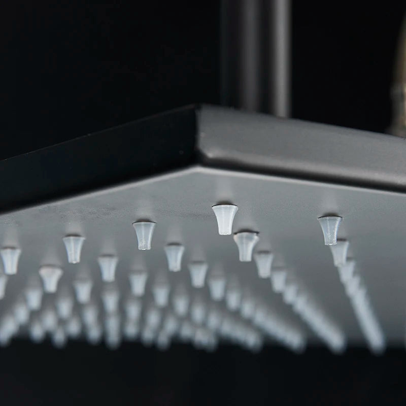 40 80cm High Pressure Led Shower Head Black