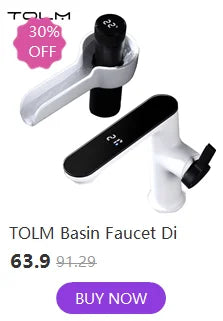 Tolm Basin Faucet Modern Bathroom Mixer Tap Orange