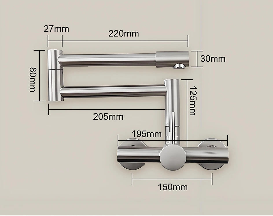 Huniu Folding Faucet Stainless Steel 304 Foldable Faucet
