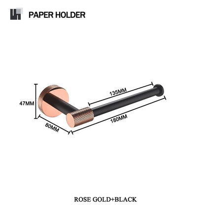 Rose Gold &Black Wall Mount Shelf Toilet Bath