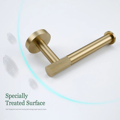 Gold Bathroom Towel Bar Bath Robe Hook Brass