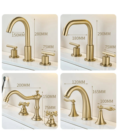 Nordic Style Basin Faucet Holes Bathroom Sink Faucet