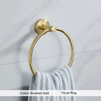 Brushed Gold Wall Mount Shelf Toilet Bath Hardware