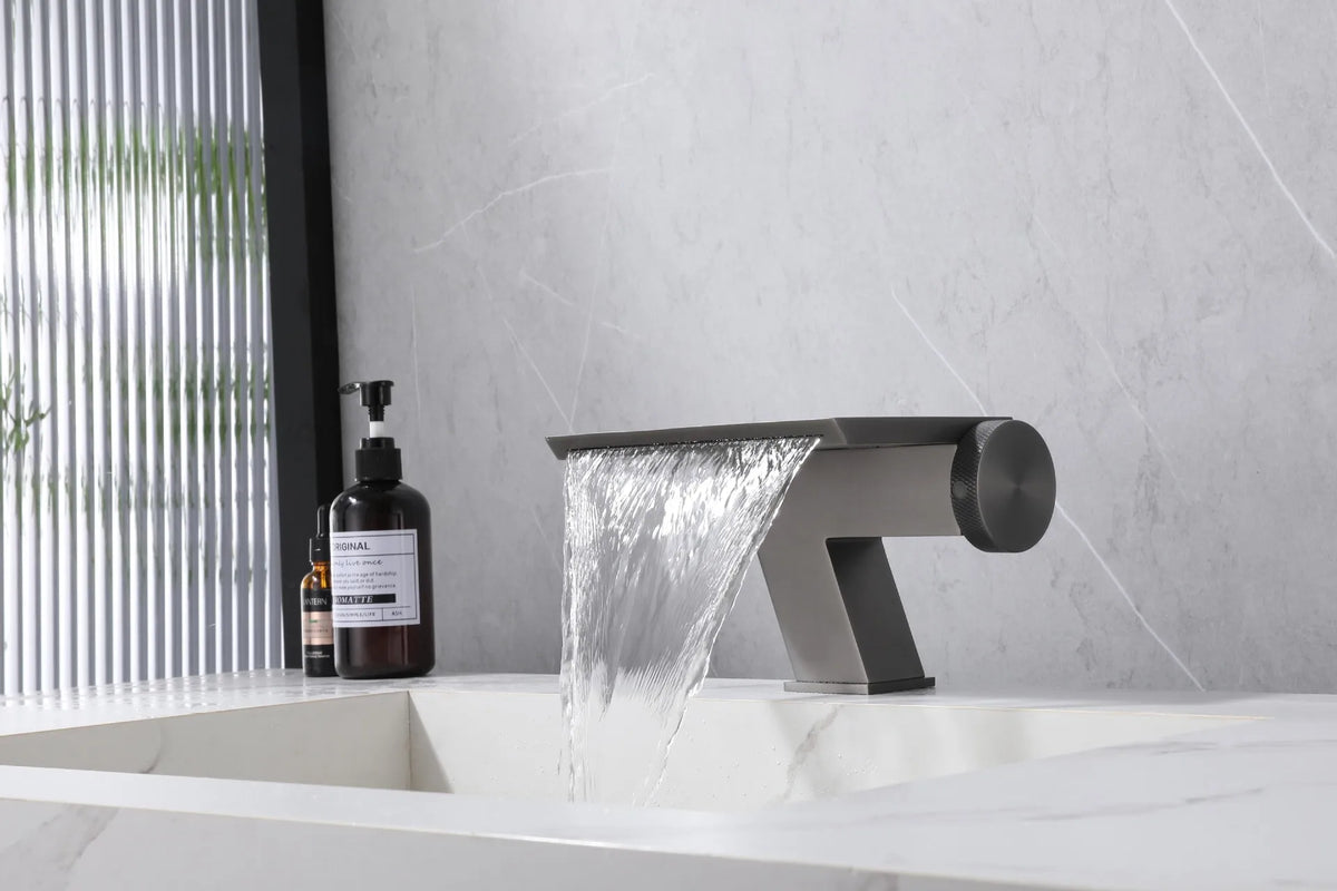 Waterfall Basin Cold Mixer Crane Faucet Copper Hotel
