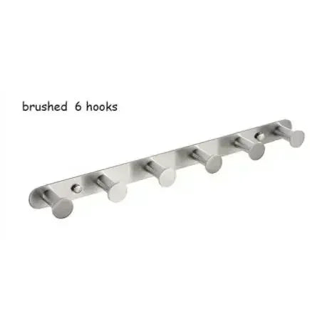 Brushed Gold/White/Matte Black Stainless Steel Hooks Bathroom