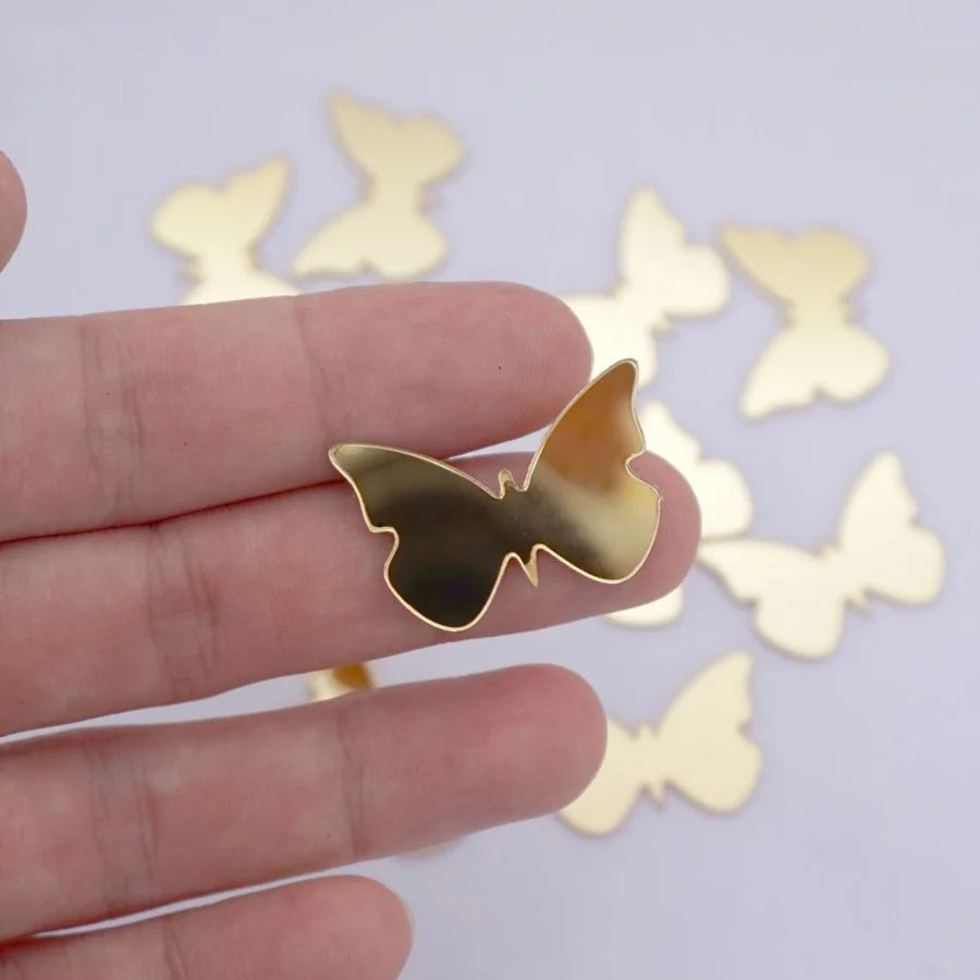 100pcs Small Butterflies Wall Mirror Sticker 3d Acrylic