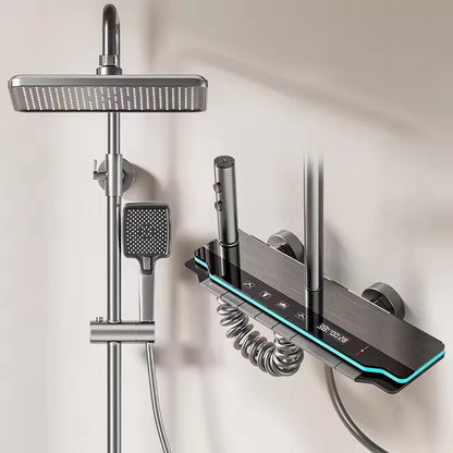 Chrome Digital Piano Bathroom Shower 12 Inch Round
