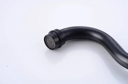 Zgrk Basin Faucet Black Brass Dual Handle Bathroom