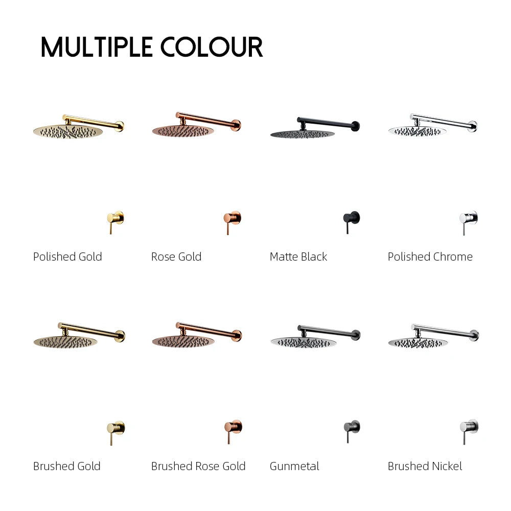 Bathroom Faucet Gunmetal Shower Faucet Wall Mounted 8/10/12