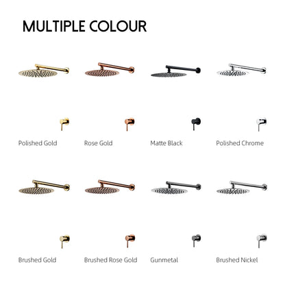 Bathroom Faucet Gunmetal Shower Faucet Wall Mounted 8/10/12