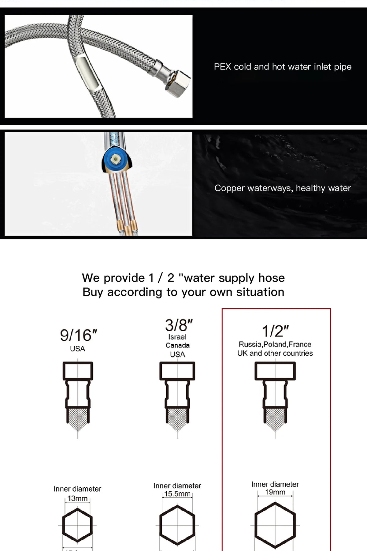 Luxury Black Brass Faucet Simple Design Magnetic Suction