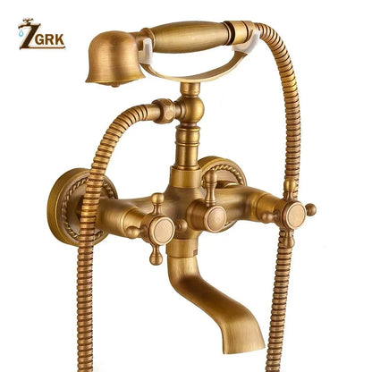 Zgrk Bathtub Faucets Brass Bathroom Faucet Mixer Tap