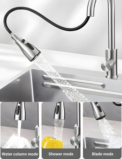 Silver Nano Embossed 304 Stainless Steel Sink Large