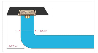 Brass Shower Drain Bathroom Floor Drain Washing Machine