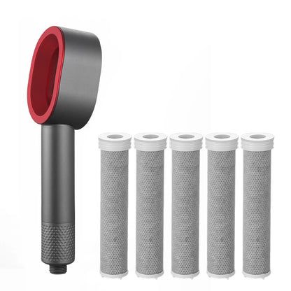 Luxury Filter Shower Head High Output Carbon Fiber