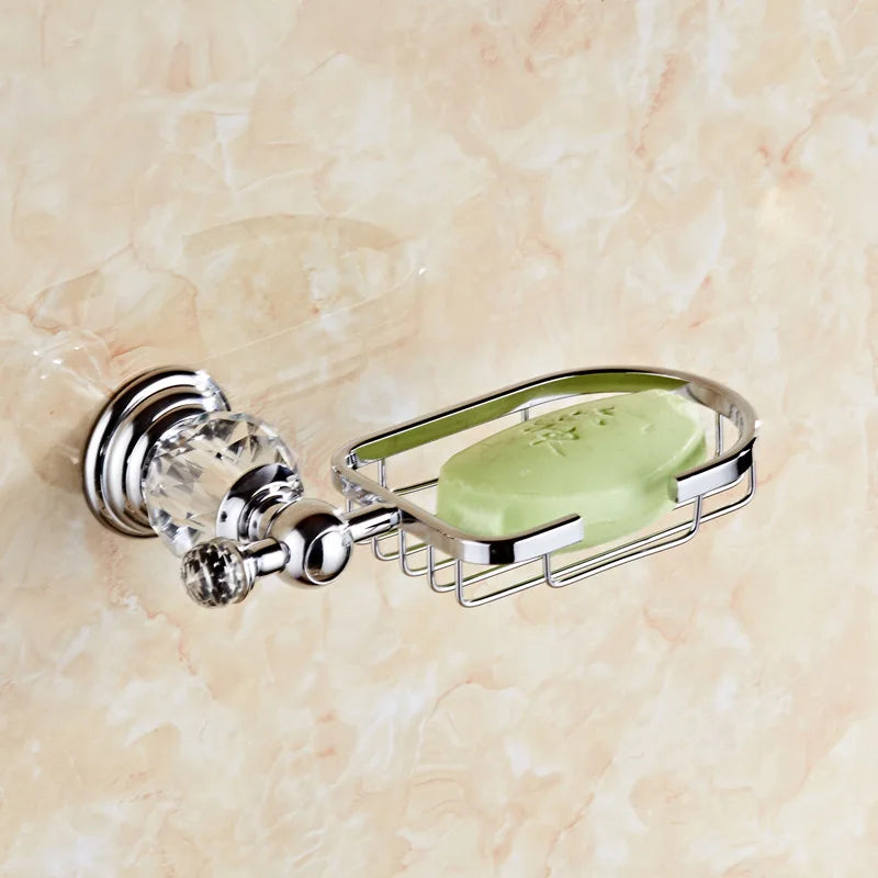 Luxury Crystal Silver Bathroom Chrome Polished Brass Bath