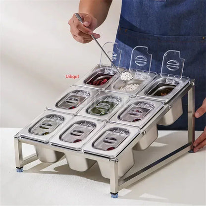 Stainless Steel Transparent Gn Pans Visible Food Exhibition