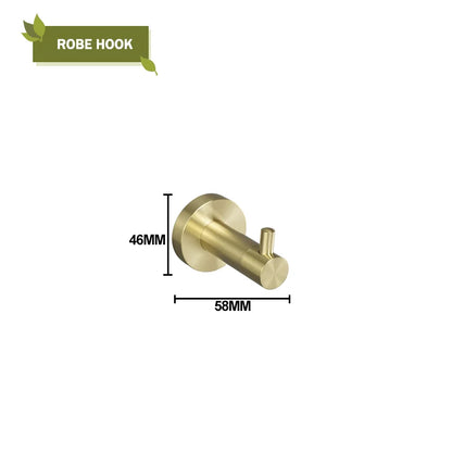 Brushed Gold Wall Mount Shelf Toilet Bath Hardware