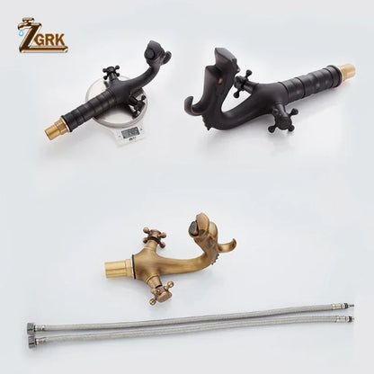 Zgrk Chinese Dragon Basin Faucet Bathroom Deck Mounted