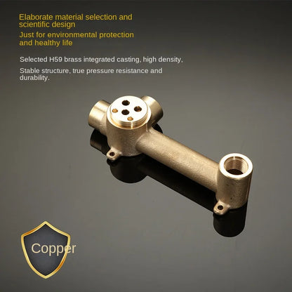 Modern Brass Wall Mount Bathroom Basin Faucet Hidden