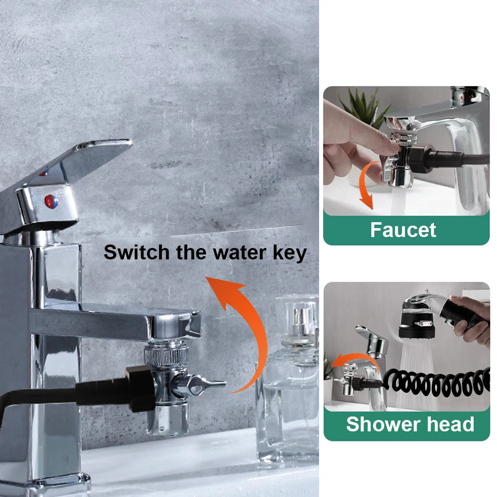 Shower Faucet Hose Handheld Shower Head Spray Tap