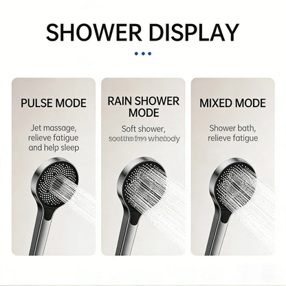 Modern Bathroom Gun Gray Aluminum Minimalist Shower Cold