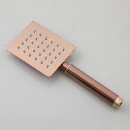Zappo Solid Brass Rose Golden Shower Faucet Pink
