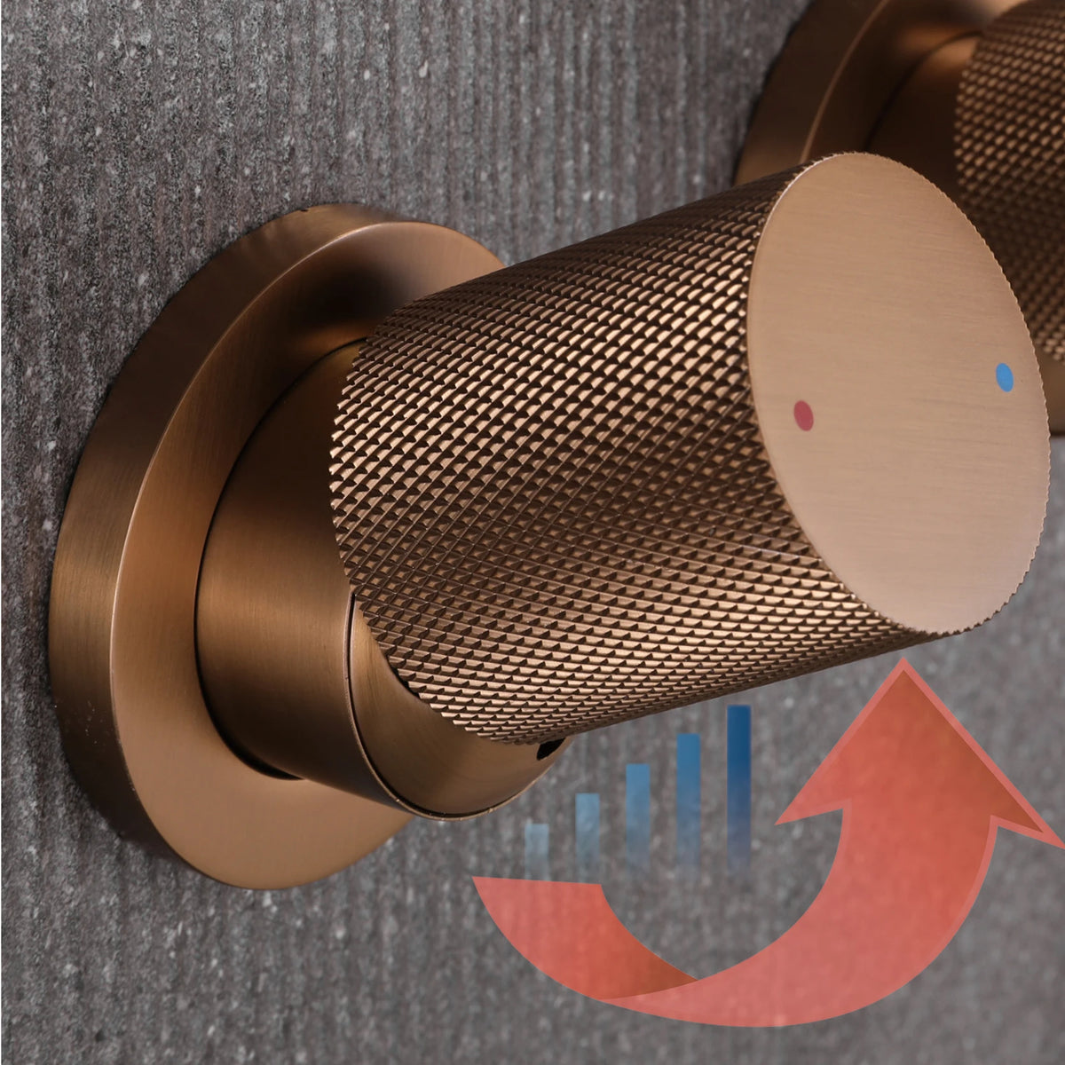 Luxury Bathroom Brass Gun Grey Wall-Mounted Shower System