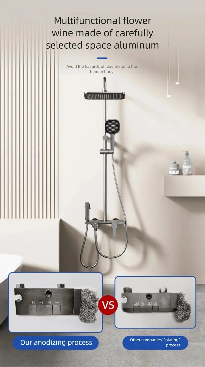 Bathroom Gray Pressure Shower Hotel Bathtub Faucet Cold