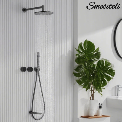 Gunmetal Shower Faucet Or Ways Concealed Box Bathroom
