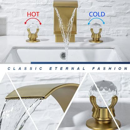 Wanmivezlo Waterfall Bathroom Basin Faucet Deck Mounted Cold