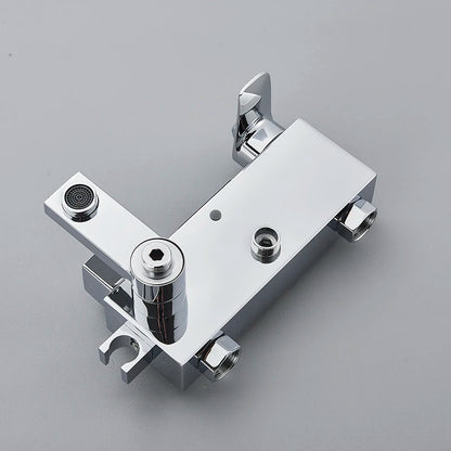 Black Smart Thermostatic Shower Faucet Bathroom Intelligent