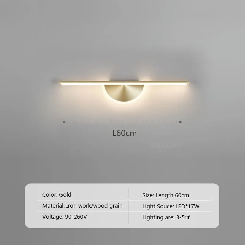 Modern Led Wall Lamp Bathroom Mirror Line Sconce