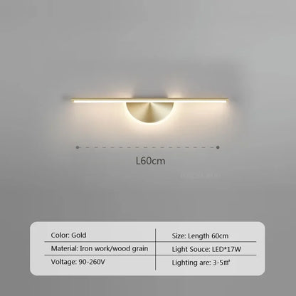 Modern Led Wall Lamp Bathroom Mirror Line Sconce