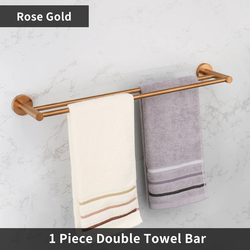 Bathroom Hardware 304 Stainless Steel Rose Gold Towel