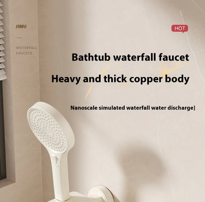 Cream Style Solid Brass Wall Mounted Bathtub Faucet