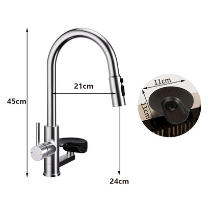 Modern High End Sink Faucet Cup Washer Brushed