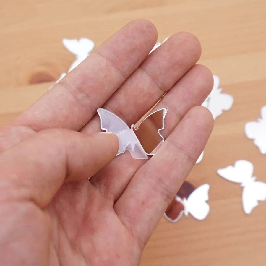 100pcs Small Butterflies Wall Mirror Sticker 3d Acrylic