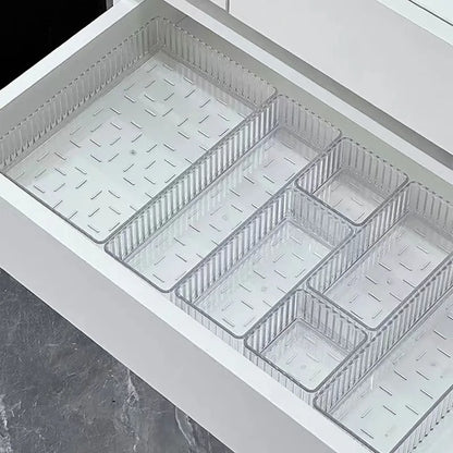 Transparent Modular Drawer Organizer Multi Use Storage Trays