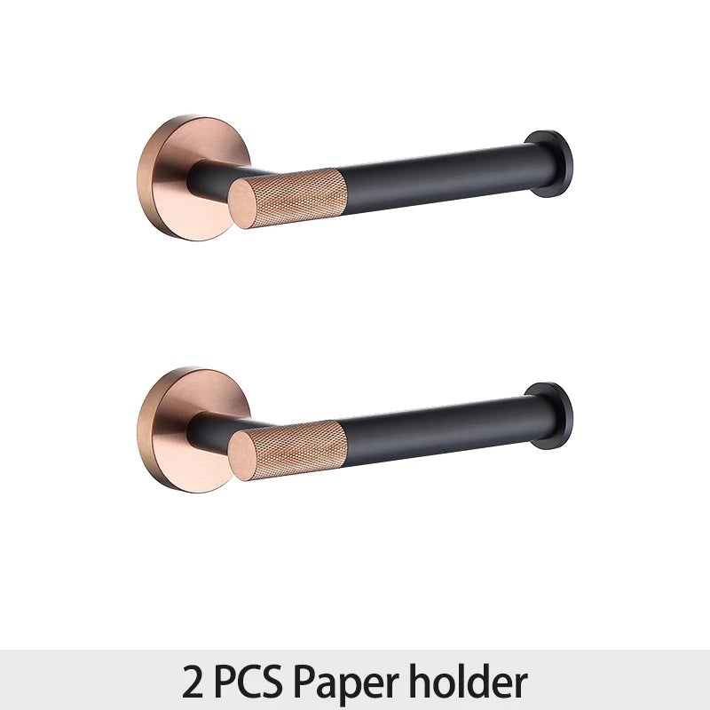 Rose Gold Bathroom Hardware Towel Bar Rack Shelf