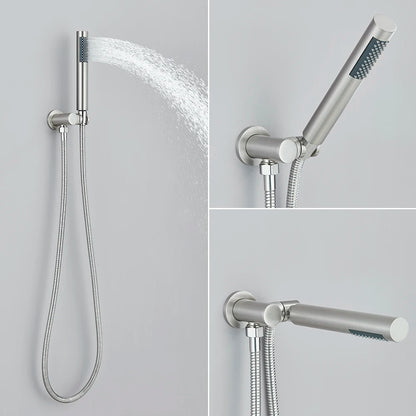 Brushed Gold Handheld Shower Bathroom Shower Faucet &